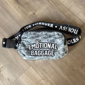 Emotional Baggage Gray Camouflage Belt Bag
